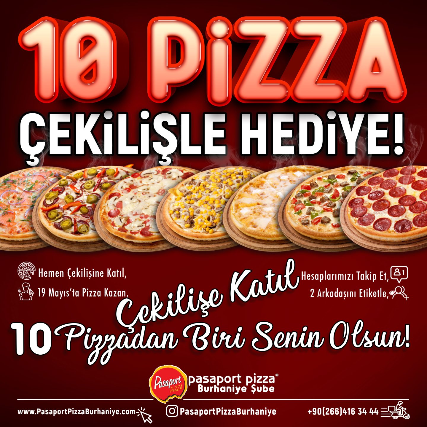 19 Mayisa Ozel Pasaport Pizza Burhaniye Cekilis